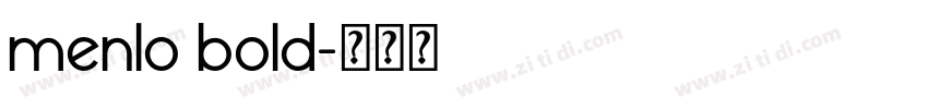 menlo bold字体转换